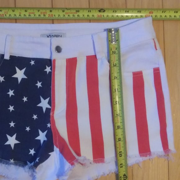 Fourth of July , Patriotic, Flag cut off shorts large - Picture 13 of 13